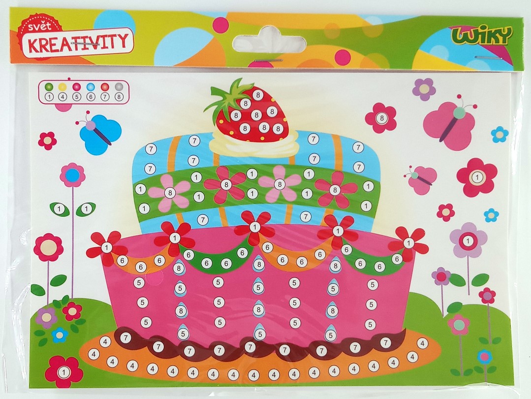 Kreativní set kamínky 14x21,5 cm Dort