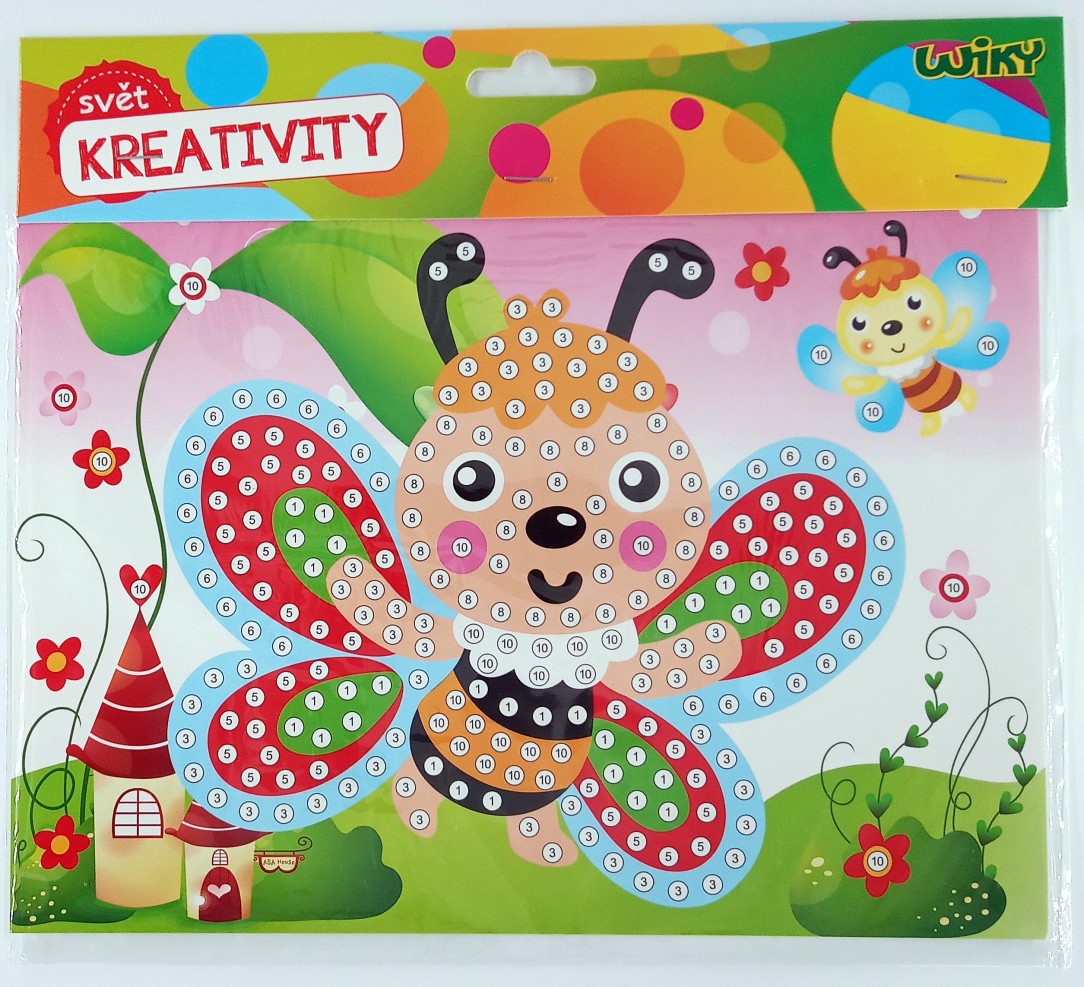 Kreativní set kamínky 19x26,5 cm Včelka