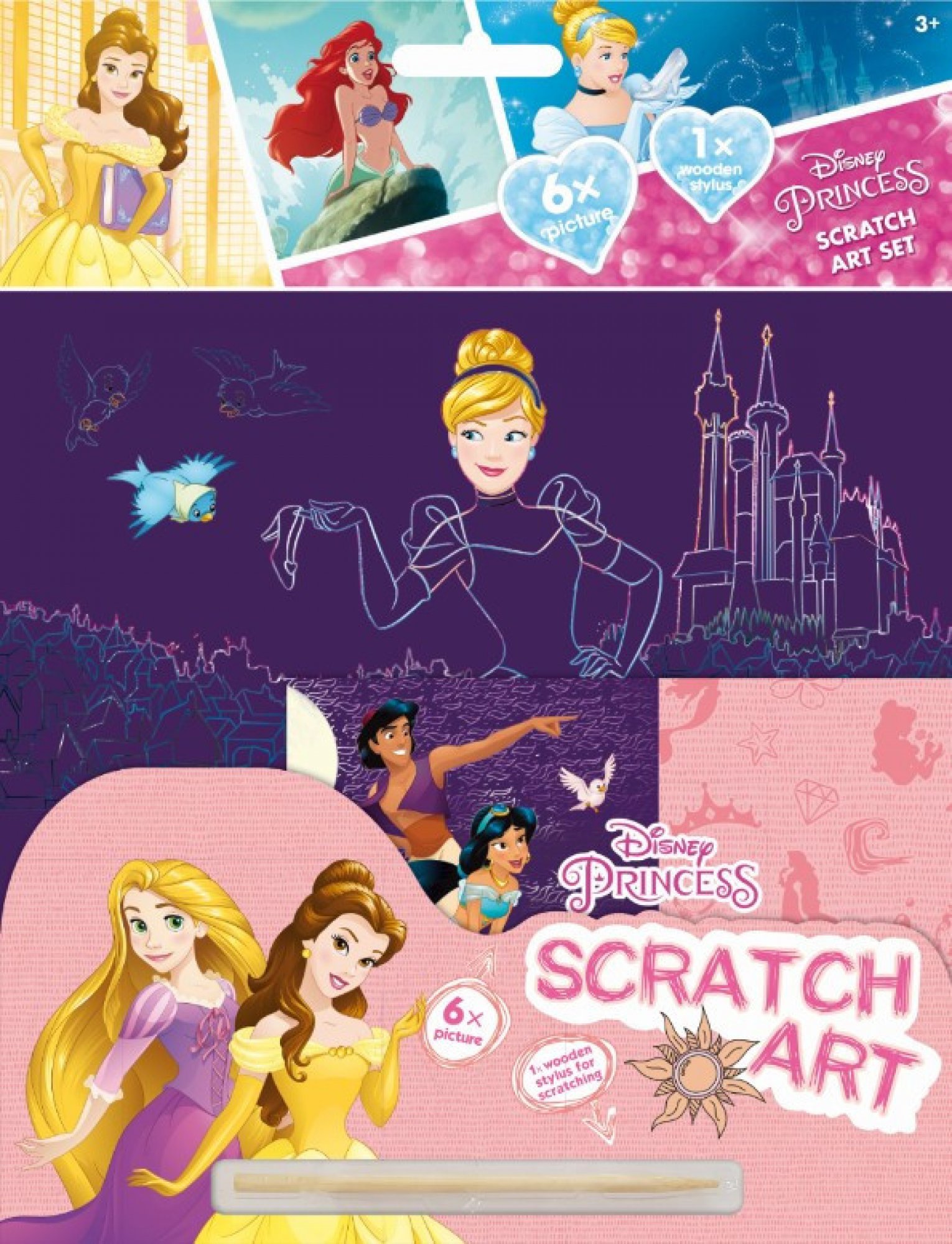 Vyškrabovací set Princezny poškozené