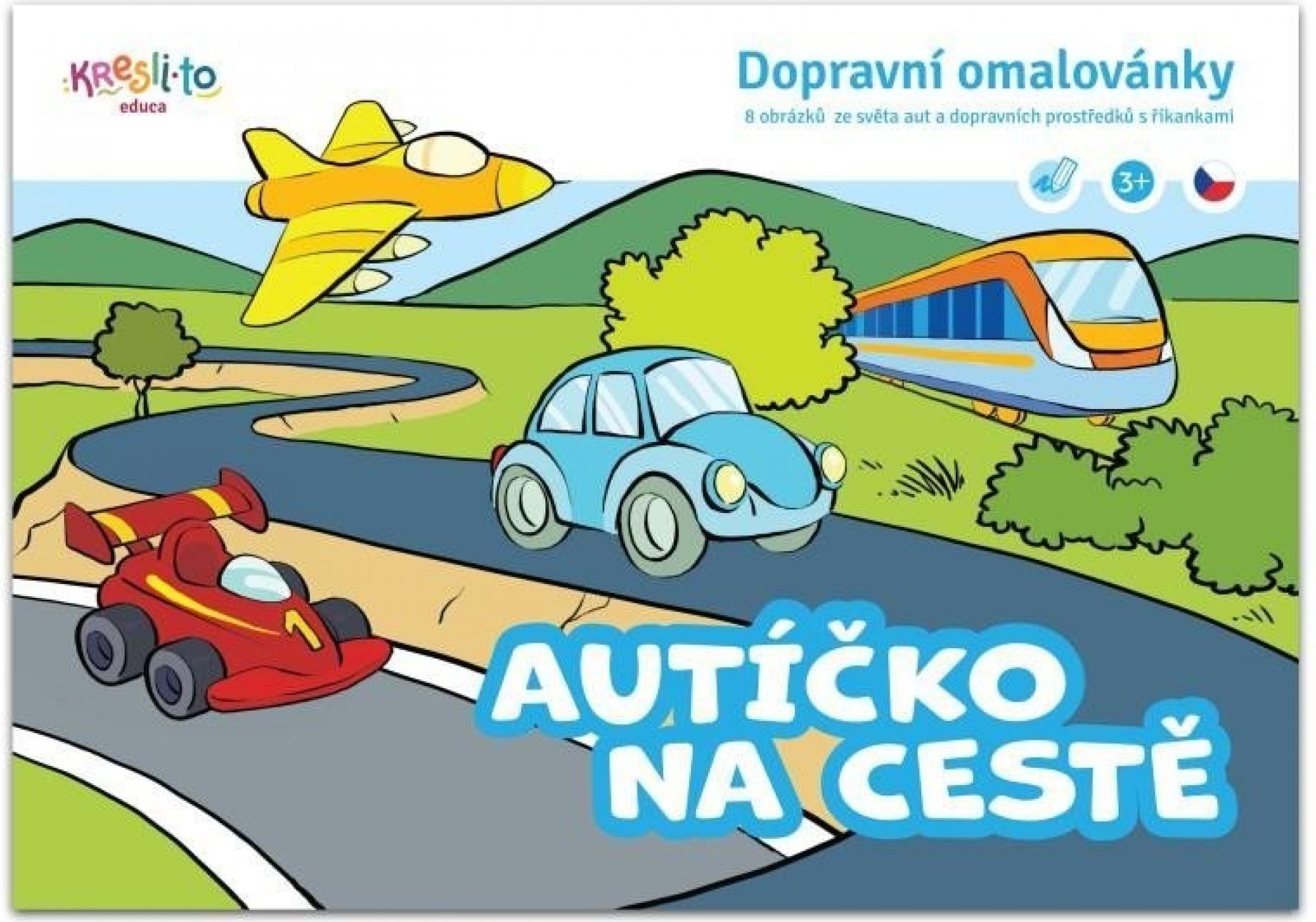 Dopravní omalovánky Autíčko na cestě 