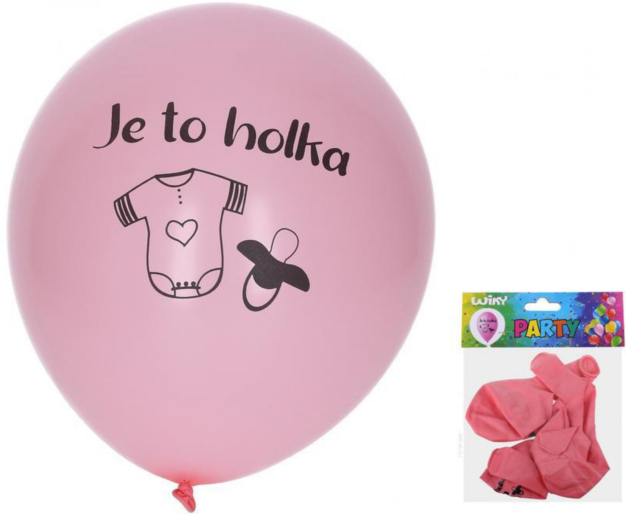 Balónek nafukovací 30 cm sada , Holka 5ks