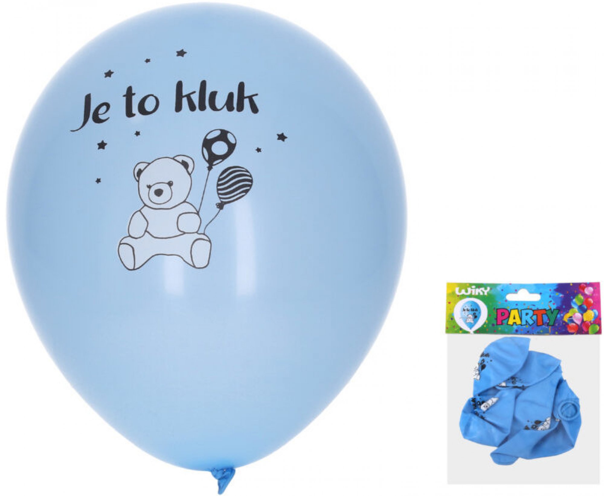Balónek nafukovací 30 cm sada , Kluk 5ks