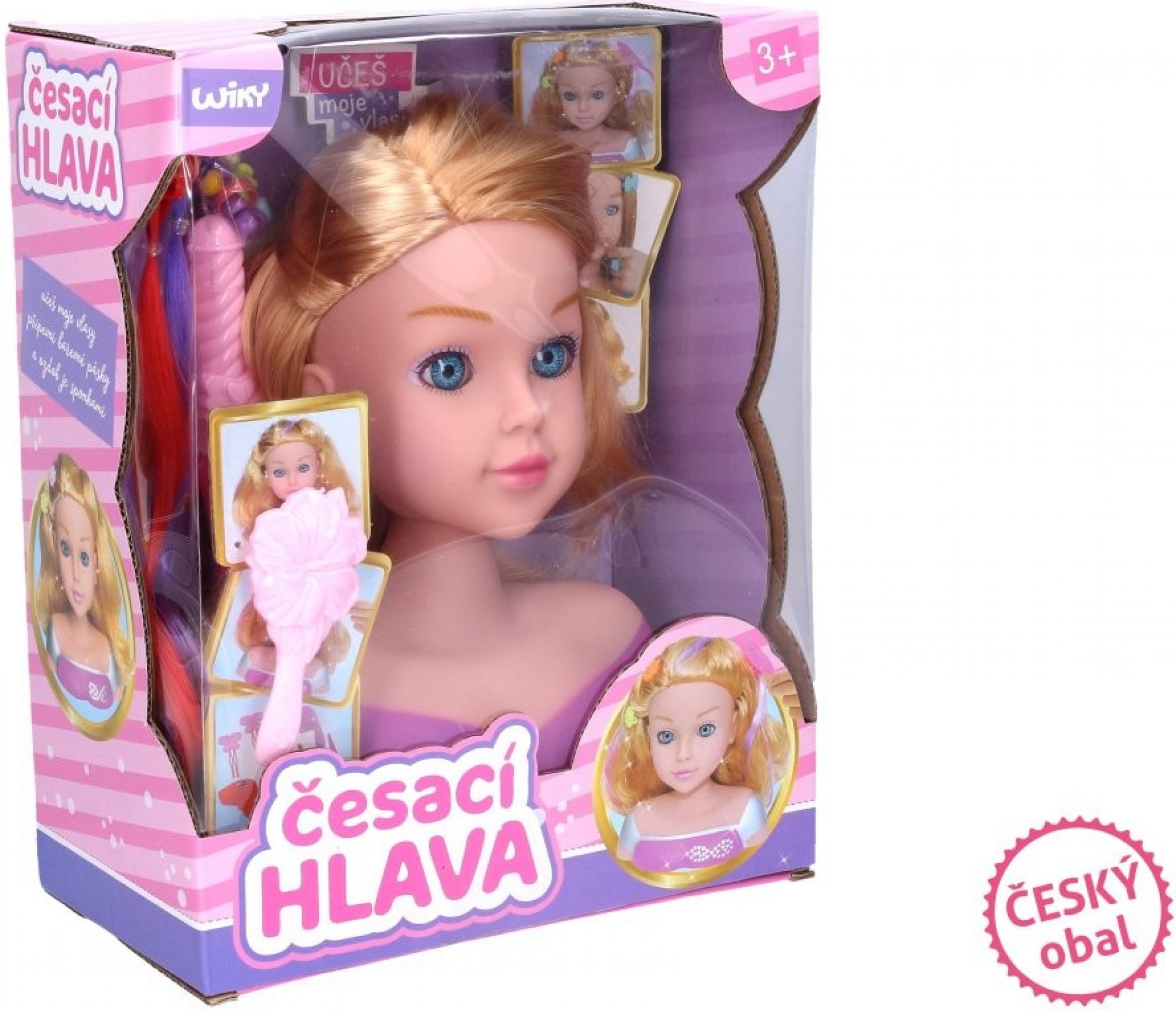 Česací hlava s příslušenstvím 22 cm