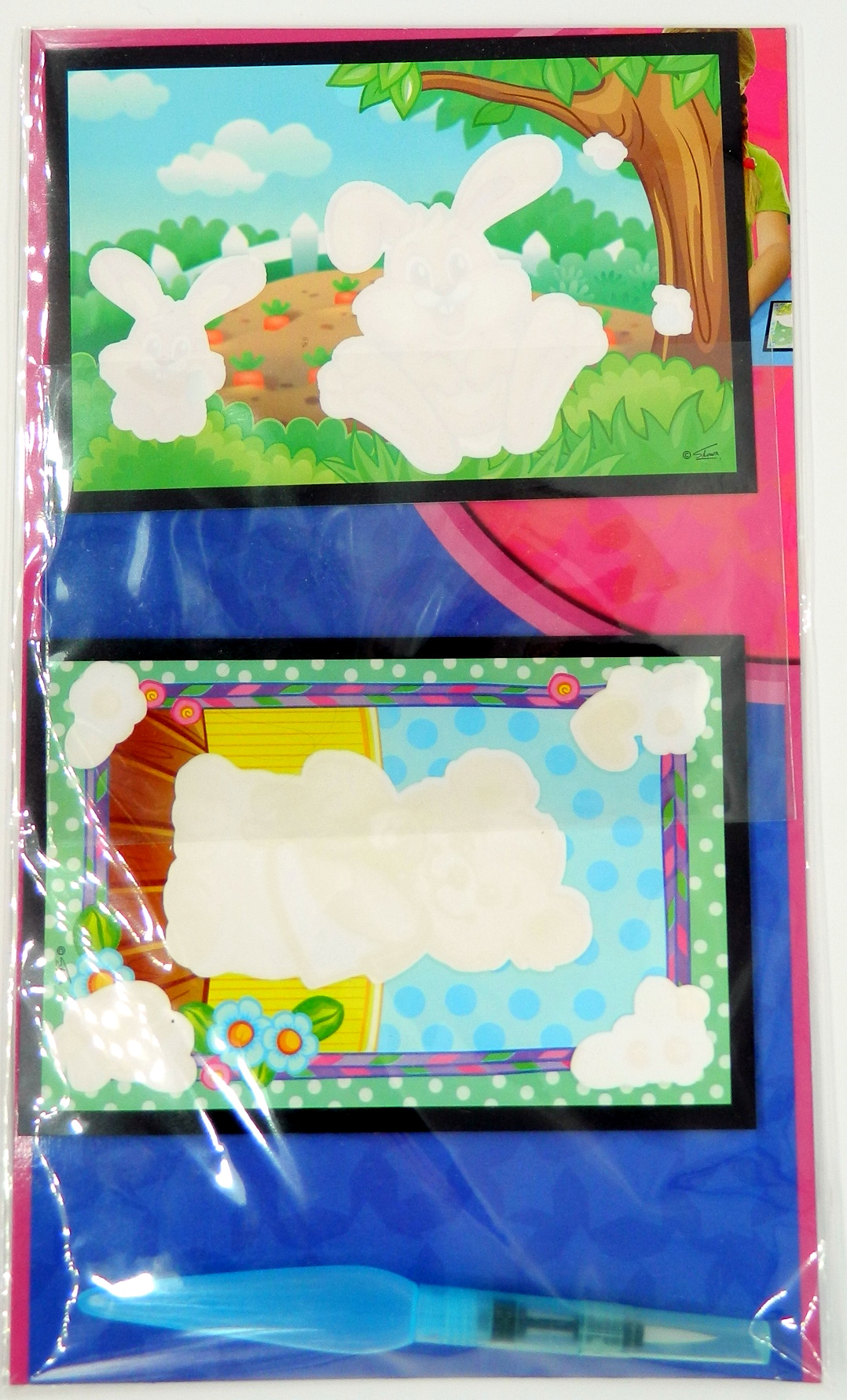 Kouzelné malování vodou 2ks v sáčku Zajíc a medvěd