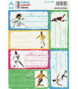 Školní etikety na sešity fotbal