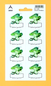 Samolepky dekorační etikety okurky 8ks