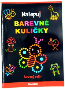 Nalepuj barevné kuličky - červený sešit Poškozené