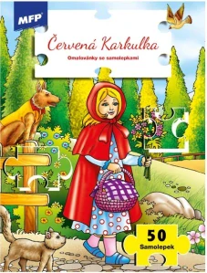 Omalovánky se samolepkami A4 Červená Karkulka