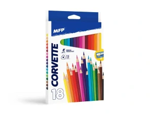 MFP pastelky triangular s ořezávátkem 18ks