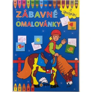 Zábavné omalovánky se samolepkami MODRÉ