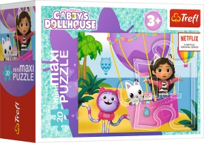 TREFL Puzzle Gábinin kouzelný domek: Barevný den - Let balónem 20 dílků