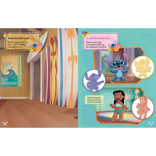 Samolepková knížka Lilo a Stitch Poškozené