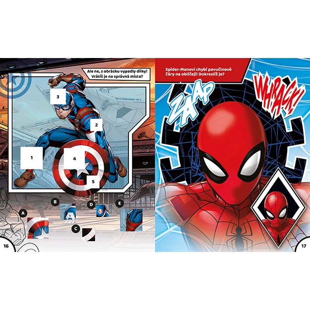 1000 samolepek s aktivitami Marvel Poškozené