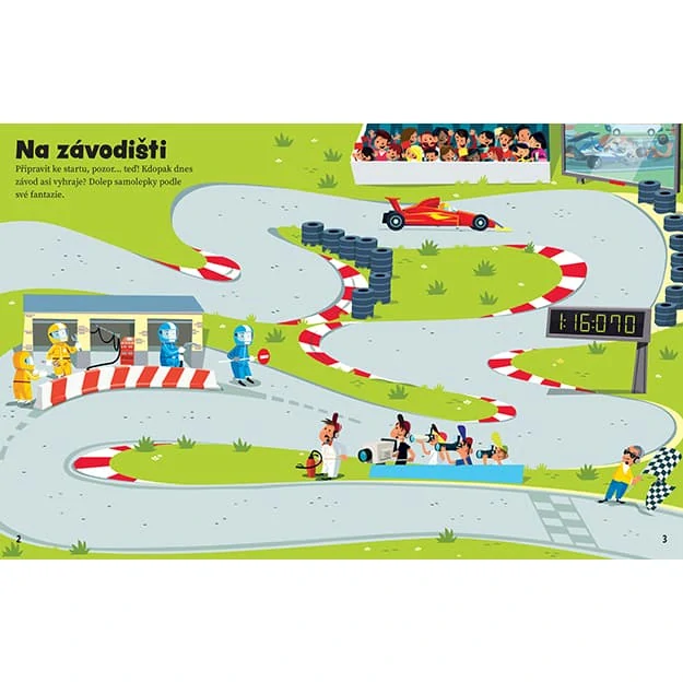 Samolepková knížka Auta  poškozená