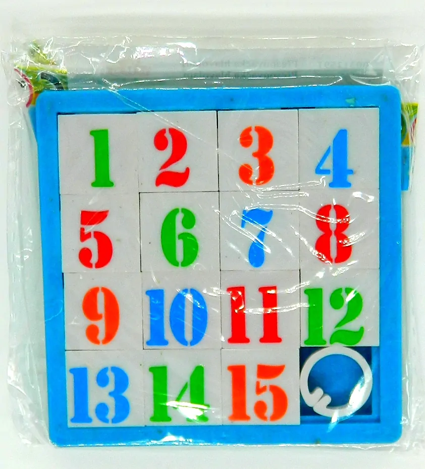 Přesouvačka hlavolam čísla plast 8x8cm 