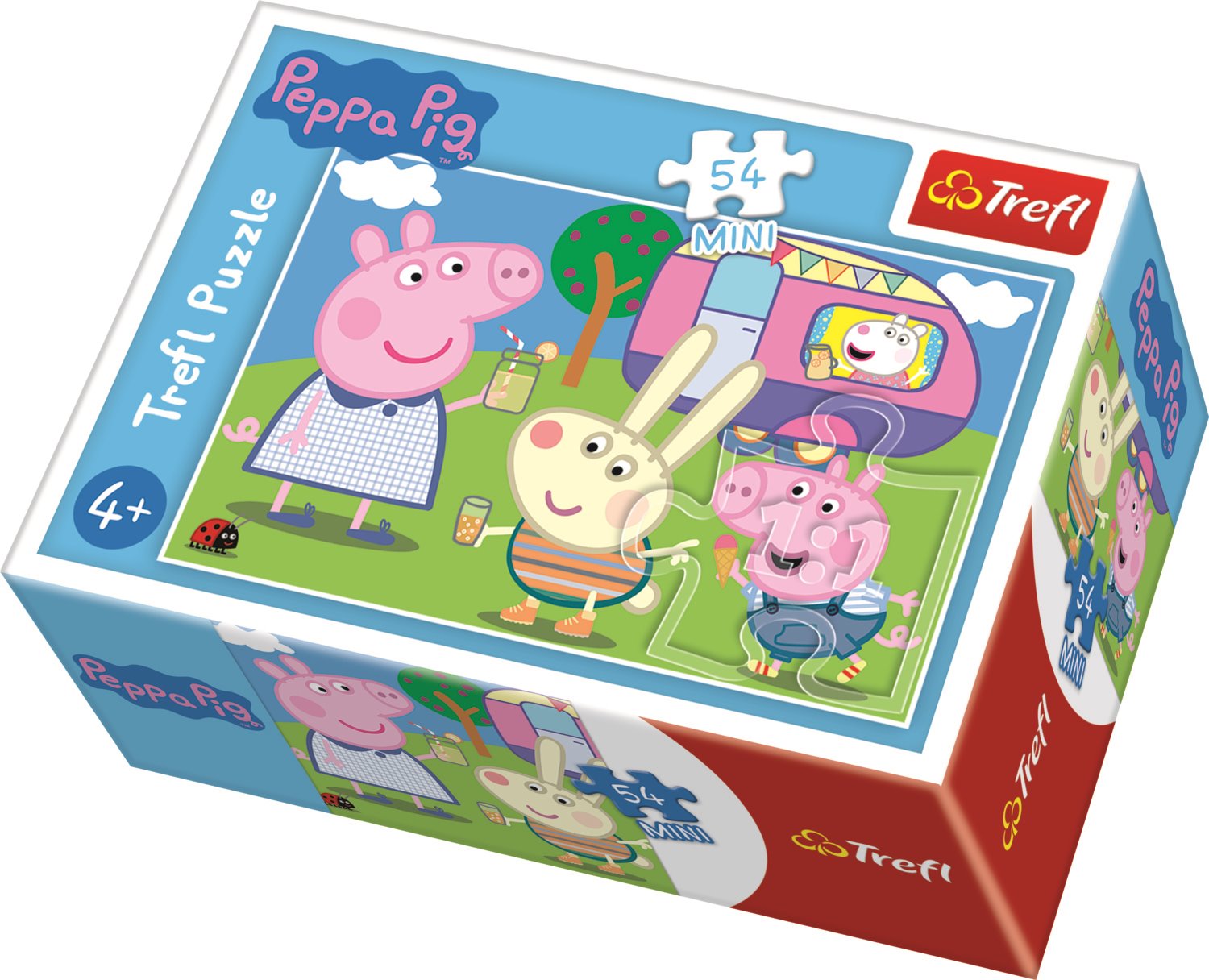 Puzzle Prasátko Peppa 54 dílků Kempování