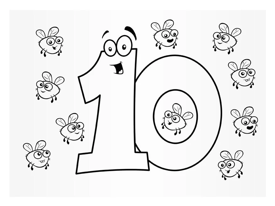 Omalovánky Číslice 6-10
