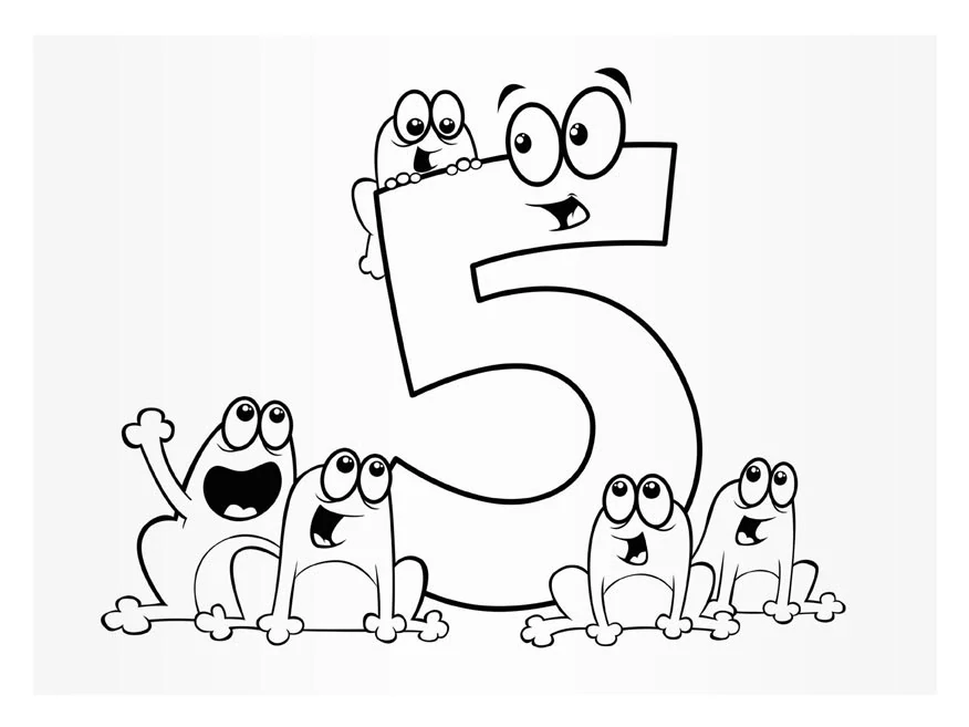 Omalovánky Číslice 1-5
