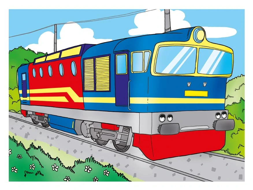 Omalovánky MFP Vlaky