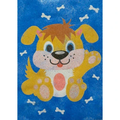 Šablona na pískování štěňátko A5