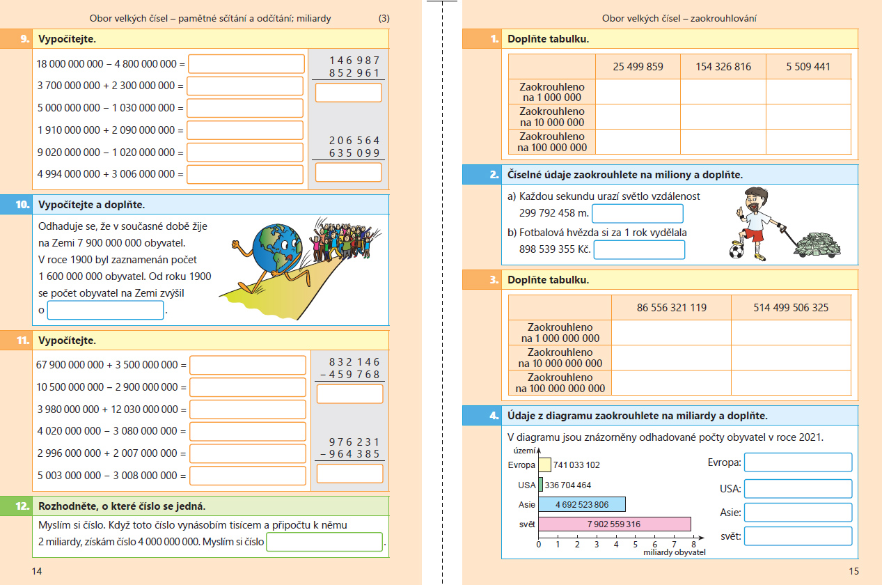 Testíky pro páťáky – matematika, 2. díl (barevný pracovní sešit)