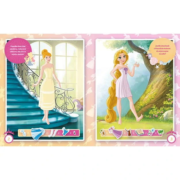 Oblékni si - samol. knížky Princezny