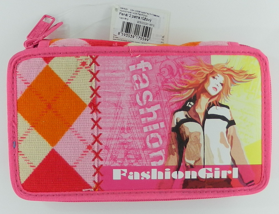 Penál 2 patra FASHIONGIRL růžový naplněný