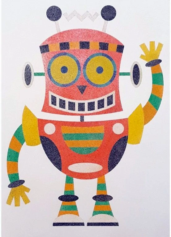 Šablona na pískování robot A4