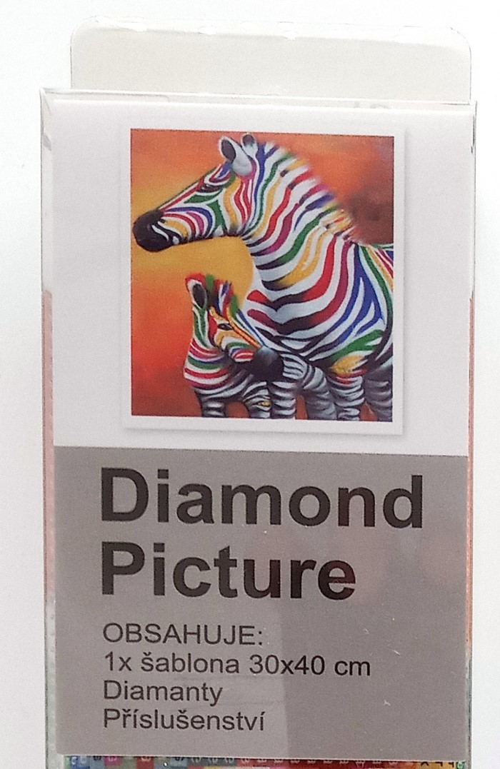 Kreativní set diamantový obrázek Zebry 30x40cm