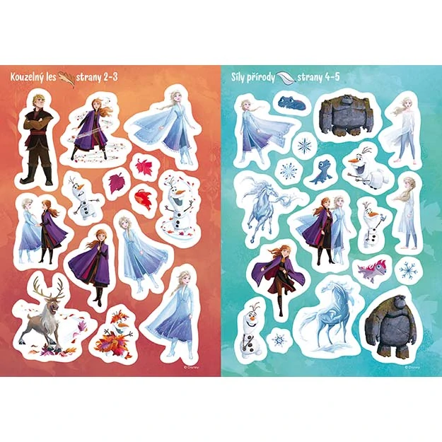 První samolepkování Ledové království Poškozené