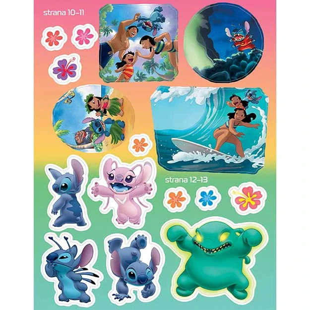 Samolepková knížka Lilo a Stitch Poškozené