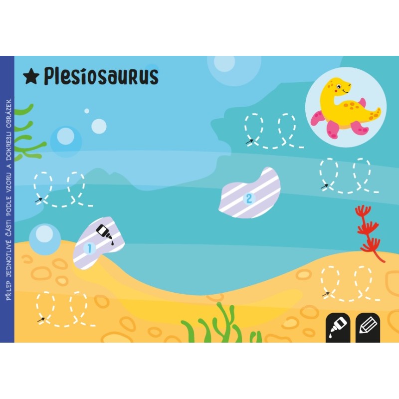 Kreativní vystřihovánky Dinosauři Poškozené