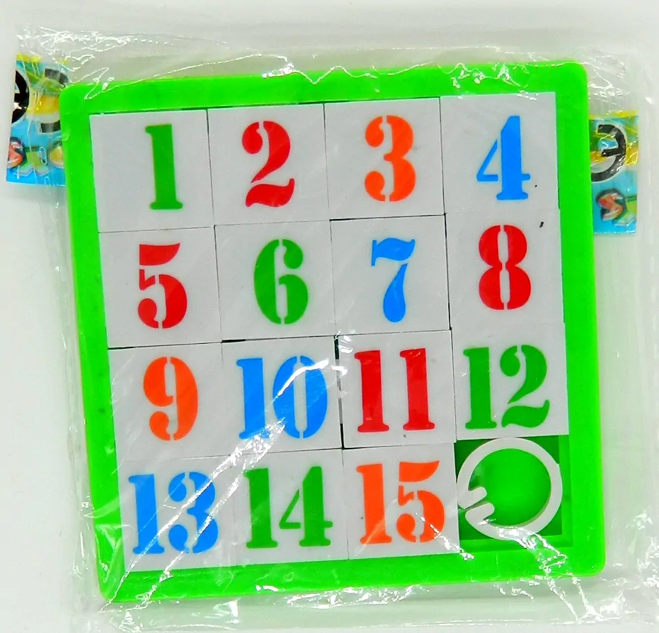 Přesouvačka hlavolam čísla plast 8x8cm 