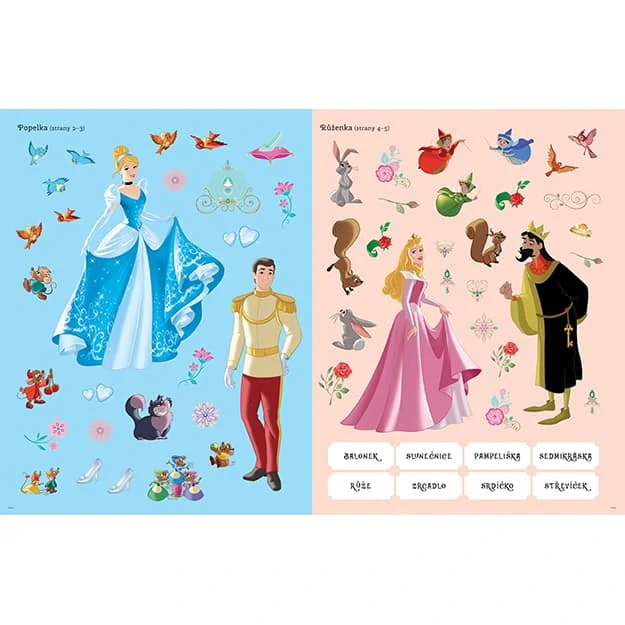 Disney Princezny - Samolepková knížka Poškozená