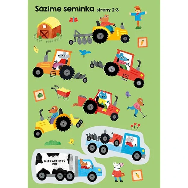 První samolepkování Traktory a náklaďáky