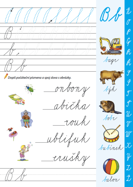 Písanka - Psací písmena a číslice Poškozený