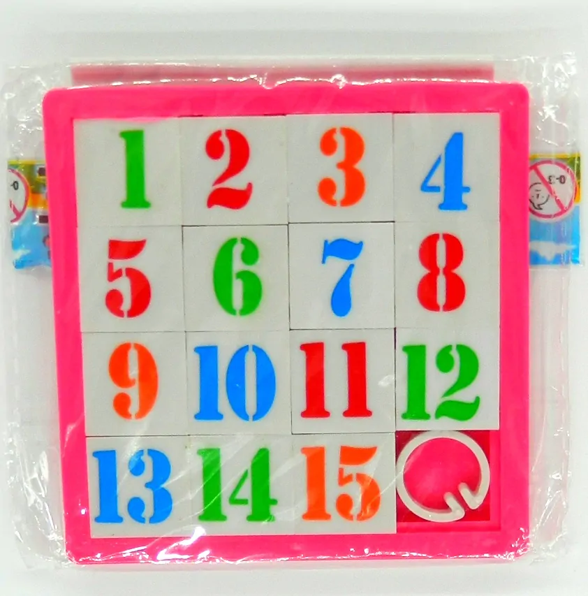 Přesouvačka hlavolam čísla plast 8x8cm 