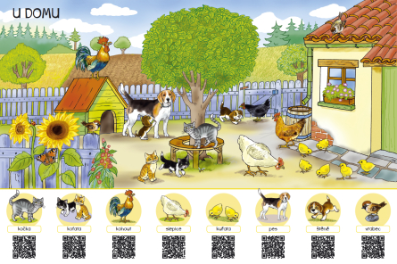 Živá farma - 56 zvuků s QR kódy Poškozený