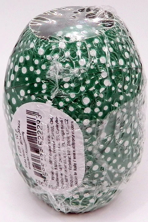 Stuha vázací s potiskem puntíky 1cm/10m