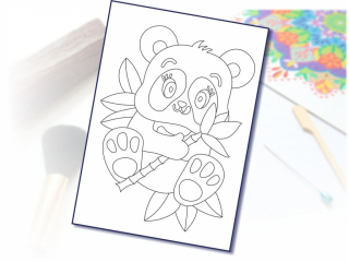 Šablona na pískování panda A5
