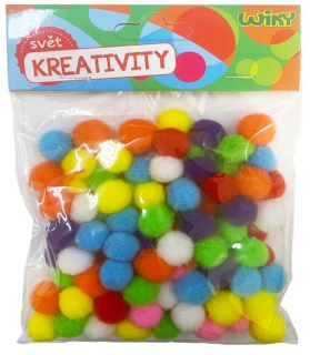Kuličky dekorační pom pom 15mm, 100ks