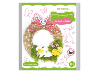 Tvořivá sada jarní věnec s mechem 15 cm